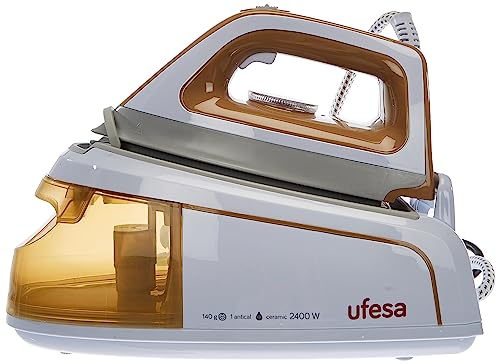 Ufesa Steam Ultra – Ferro da Stiro a Caldaia, 2400 W, Piastra in Ceramica, Cartuccia Anticalcare, Vapore Variabile