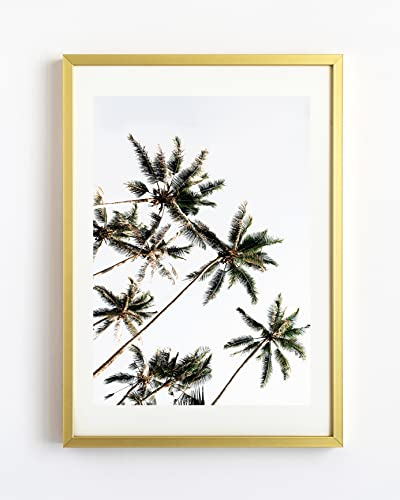 Genérico Cadre photo en aluminium doré (21 x 30 cm)