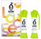 biped LACES 2 pares de cordones resistentes al desgarro - para calzado de trabajo, de ocio y deportivo - Cordones 100% poliéster, redondos, ø 4 mm z2914(#31 lime green,140 cm)