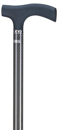 Stock-Fachmann® Carbon Gehstock Mit Fritzgriff und Softtouch-Beschichtung 7- Fach Höhenverstellbarer Gehhilfe Von 77cm Bis 96cm Farbe Wählbar Eigengewicht 280g Belastbar Bis 120kg Leicht & Stabil