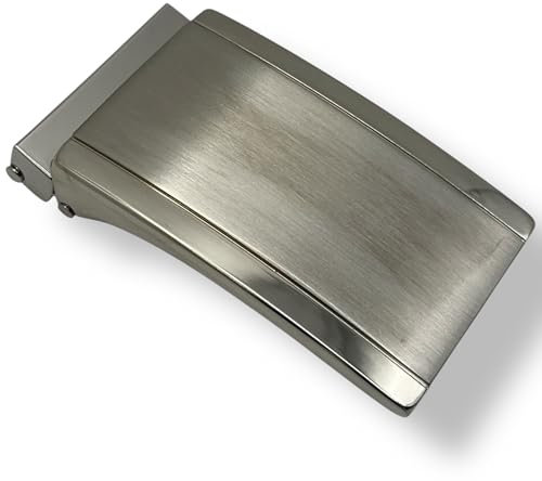 Zukunftsenkel Gürtelschnalle Herren 35mm Koppel Schnallen Damen Steckschnalle Ledergürtel Buckle Automatikschnalle Dornschnalle Ersatz Schnalle Schließe Metall Wechselgürtel (1, Silber)