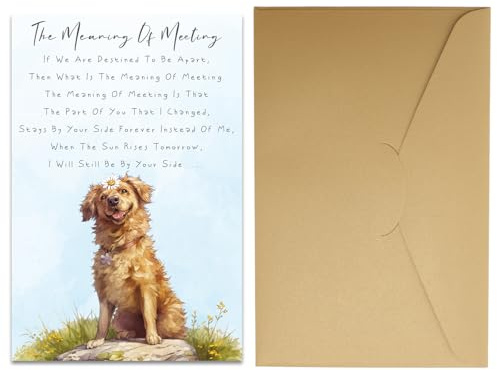Gosknor Sentida Tarjeta Pésame por Pérdida de Perro, Tarjeta Condolencias con Sobre Conmovedor Regalo Conmemorativo para Dueños en Duelo Amantes de Perros Amigos & Familia (20,5x13,5cm)