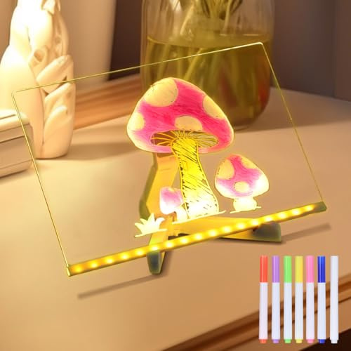Milisten Doodle Glow Board Pizarra de escritura transparente para pizarra luminosa pizarra de dibujo luminosa para pizarra borrable para escritura y pizarra de dibujo y pizarra luminosa