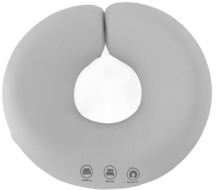 Almohada de masaje facial Cojín de espuma viscoelástica de rebote suave para dormir después de la cirugía Flujo de aire mejorado Cómoda almohada de descanso boca abajo para salón (Gris)
