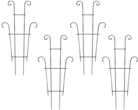 Soporte para plantas de interior – Columna de soporte de metal ajustable en altura, estructura de rejilla a prueba de corrosión, estructura de entrenamiento vertical para plantas, organizador compacto