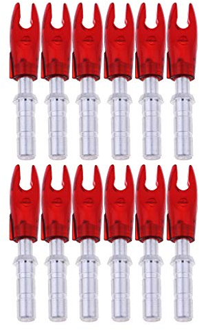 perfk 12 x 4.2mm Bogenschiessen Kunststoffnocke, grün, rot