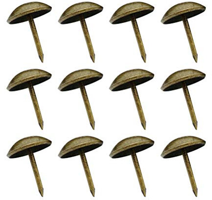 100PCS 10x15mm tappezzeria bullonatura Bronzo Chiodi mobili mobili tondi Chiodi a Testa perni