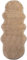 WOLTU Fellteppiche Schaffell, Kunstfell Lammfellimitat Teppich flauschig, Longhair Fell Optik, Dekofell für Stühle, Couch, Sofa Wohnzimmer Schlafzimmer, Weiß + Braun,(170-180) x 60cm