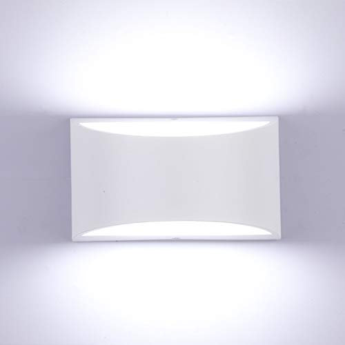 Glighone Wall Lights Indoor Dimmable LED Up and Down Wall Light Modern Wall Lamp 10W Sconce Uplighter Downlighter Wall Lighting for Living Room Bedroom Corridor, Cool White (LED Bead Include)