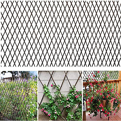 xumy 4 Pack Willow Expandable Lattices Fence，Garden Fence Trellis for Climbing Plants Support 36x92 Inch (4)