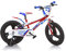 Dino Bikes Kinderfahrrad Jungen 16 Zoll mit Bremsen am Lenker Stützräder Rot Weiss Blau