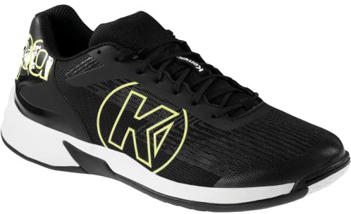 Kempa Attack Three 2.0 Back2Colour Scarpe da Ginnastica Sport e Corsa Scarpe Sportive Pallamano Jogging Gym Outdoor Tempo Libero Scarpe - Leggero e Traspirante, Nero, 43 EU