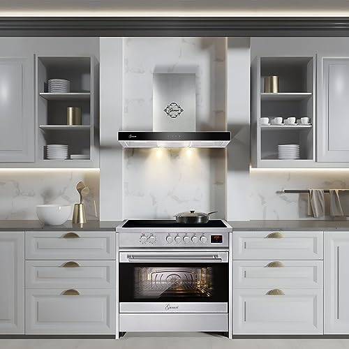 GURARI Induktions-Standherd GCH E 913 X+GCH F 462 IS 9, Induktions Standherd 90 cm/ 121L +Dunstabzugshaube 90 cm