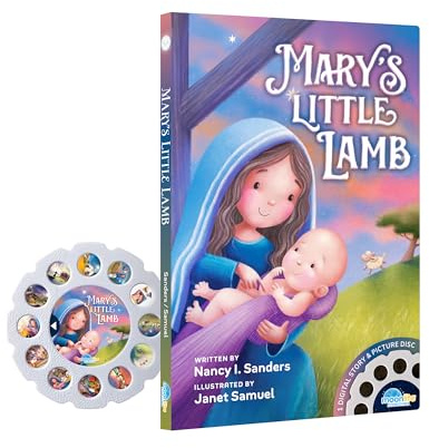 Moonlite Storytime - Mary's Little Lamb - A Magical Way to Read Together - Projector Sold Separately - Digital Bible Stories w/ Sound FX - Learning Gifts for Kids Ages 12 Months & Up