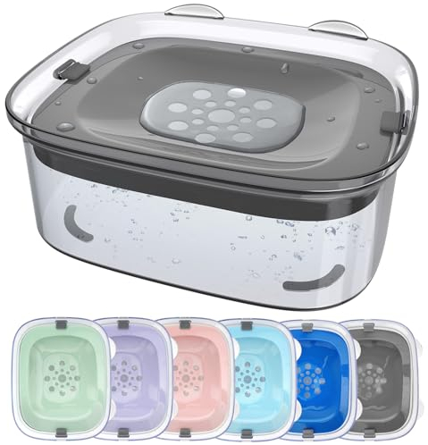 Heouvo Hunde Wassernapf ohne Verschütten, Knapp 2.5L Großer Auslaufsicherer Hundenapf, Anti-Spritz Wasserspender, Tropffreier Trinkwassernapf Langsames Trinken für Schlabbernde Hunde