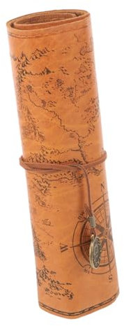 VILLCASE Federmäppchen Mit Fächern Aus Pu-Material Zum Aufrollen Für Stifte Und Pinsel Großes Fassungsvermögen Langlebig Und Praktisch Für Studenten Und Teenager