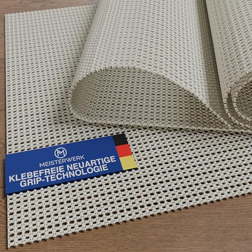 MEISTERWERK rutschfeste Teppichunterlage – (EXTRA STARKER Halt) Anti-Rutsch-Matte für Teppiche & Läufer | zuschneidbar, universell einsetzbar für alle Böden | 220x320 cm