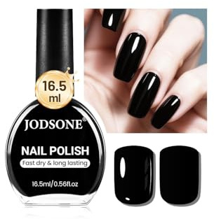 JODSONE 16,5 ml schwarzer Nagellack großes Volumen schnell trocknender Nagellack, schnell trocknender und lang anhaltender Farbe Nail Art DIY Home Maniküre Geschenk für Frauen