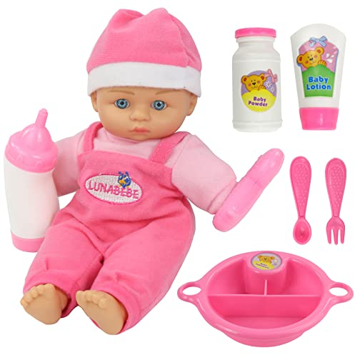 Poupee Bebe Poupon Fille Garcon,Réaliste Poupée Reborn Nurserie Bebe Reborn Interactif 22.8cm Accessoire Poupon Vrai Bébé Cadeau Enfant Jouet Fille Garcon 1 2 3 Ans