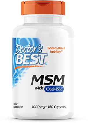 Doctor's Best, MSM mit OptiMSM, 180 Kapseln, 3000mg MSM je Dosis, Glutenfrei, GMO frei, Geschmacksneutral