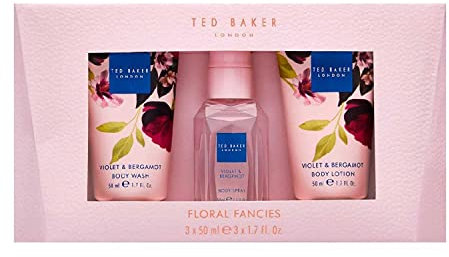 Ted Baker Floral Fancies Mini Gift Trio - Body Spray, Wash, and Lotion, 3 Piece Set