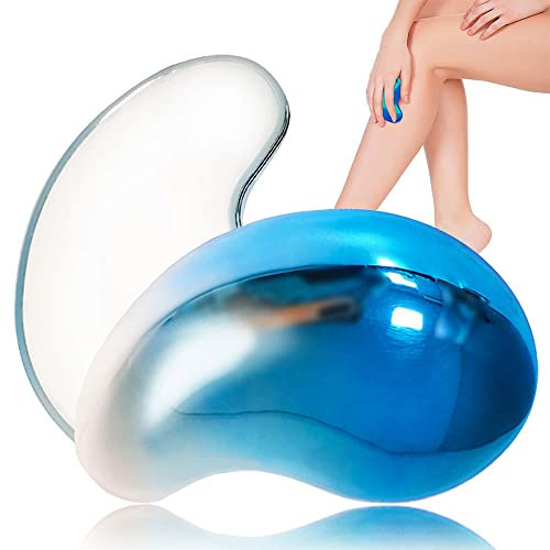 Kristall Haarradierer für Damen und Herren, Kristall Haarentferner Schmerzloses Peeling, Magischer Haarradierer für Rückenarme Beine, Tragbarer Mildes Haarentferner, Wiederverwendbar & Waschbar (blau)
