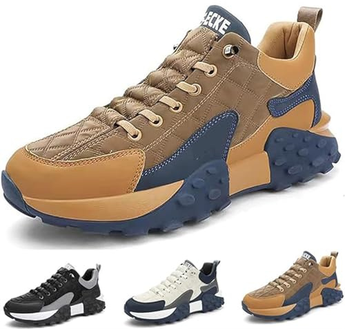 Sneaker Ortopedica Comfort da Uomo 2024, Scarpe Ortopediche Slip-on da Uomo 2024, Scarpe da Passeggio perfette for alleviare Il Dolore ai Piedi Softsfeel da Uomo (Color : Brown, Size : 44)