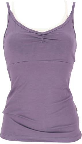 GURU SHOP yogatopp med bh av ekologisk bomull OM, damer, malva, 36
