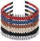 YUXIANLB 6 Stück Zahnkamm Haarreifen, Tägliche Haarband, Welle Stirnband, Zickzack Haarreif, Elastisches Haarreifen, Rutschfestes Stirnband mit Anti-rutsch Zähne,für Outdoor Sport Yoga Abwasch Makeup