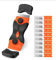 Window Scraper Tool with 10 Metal +10 Plastic Blades, Non-Scratch Double Edged Glass Sticky Remover, Multi-Purpose Ceramic Hob Scraper Oven Cleaning Tool for Stickers Labels Decals Wallpaper (Orange)