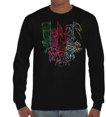 the Fan Tee Camiseta de Adulto de Manga Larga de Hombre Dibujos Animados Zodiaco Caballeros de Atenea 113 M