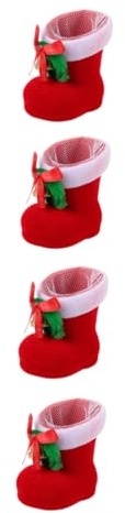 Ipetboom 4piezas Botas De Dulces Navideñas Bota Colgante Colgante Navideño Para Decorar El Árbol De Navidad y De Navidad