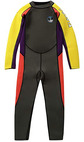 Gogokids Neoprenanzug Kinder Lang, 2,5mm Neopren UV-Badeanzug Rückenreißverschluss, Thermo Neoprenanzüge für Mädchen Jungen zum Schwimmen, Surfen, Tauchen