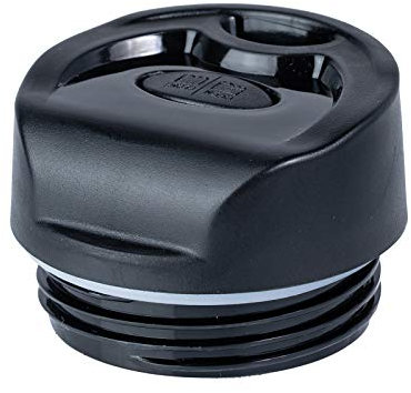 WELLGRO Thermobecher 400 ml + 1 Extradeckel - Edelstahl rostfrei - Silikon Soft-Touch Griffstück - BPA-frei - Isolierbecher doppelwandig - Travel Mug - Kaffeebecher to go, Farbe:Thermobecher Deckel