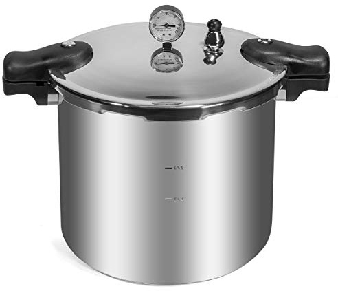 Barton Pressure Canner Release Valve Aluminum Canning Pot Cooker Pot Stove Top with Pressure Gauge Instant Fast Cooking Pot Stewing Locking System (22 Quarts) Meat, Poultry & Vegetables