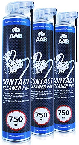 AABCOOLING Contact Cleaner PRO 750ml - Värdepaket 3 st - Kraftfull rengöringsmedel för elektronik, PCB-rengörare, kontaktrengöring