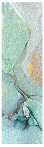 Mnsruu Türkis Marmor Granit Edelstein Skateboard Griffband Sandpapier Griptape Rutschfestes Blasenfrei Blatt 1 Stück Longboard Aufkleber Scooter 22,9 x 83,8 cm