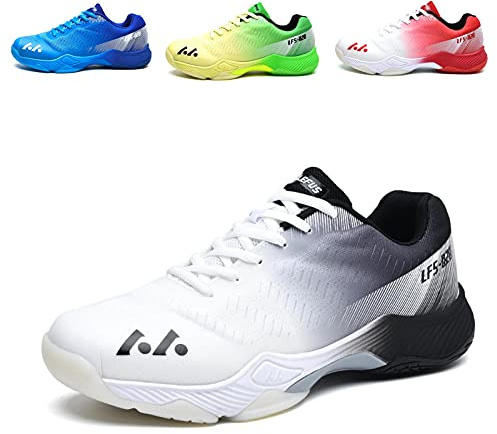 BLBK Badminton Shoes, Squash Shoes, Indoor Shoes for Various Floor Coverings, Comfortable and Firm Grip, Unisex Volleyball Shoes