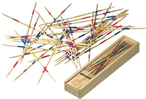 FAST WORLD SHOPPING Mikado Spiel, bunte Holzstäbe, Gesellschaftsspiel, klassisches Shanghai für Gruppe, Geschicklichkeit, Präzision, garantierter Spaß