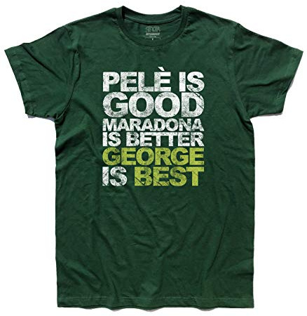3styler T-Shirt Uomo calciatori Famosi Maglietta Football Idea Regalo Divertente Compleanno Tifoso Festa del papà Calcio - Linea Classic - 100% Cotone 185 gr/mq (L, Verde)