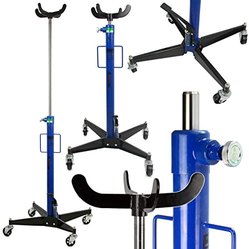 Sollevatore Idraulico Martinetto 500 kg per Cambio Trasmissione Auto Carrello Portata 0,5 Tonnellata Altezza Regolabile da 110-180 cm Jack di Trasmissione Officina Garage