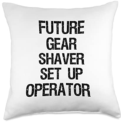 Future Gear Shaver Set Up Operator Throw Pillow