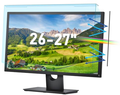 Lively Life Universal 26-27 inch Anti Blue Light Screen Protector Filter,Blue Light Blocking Computer Monitor Screen Protector for Monitors, Easy On/Off Removable Frame Hanging Type (635 * 415mm)