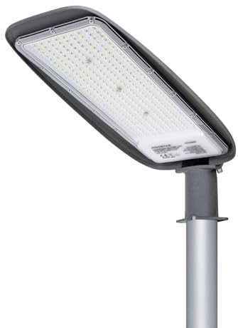 Aigostar 200W Lampione LED, 17400LM Luce stradale a LED 6500K IP65 impermeabile IK08 Per Parcheggio luce per Strada Scuola, parcheggio,campo da basket,cortile, piazza