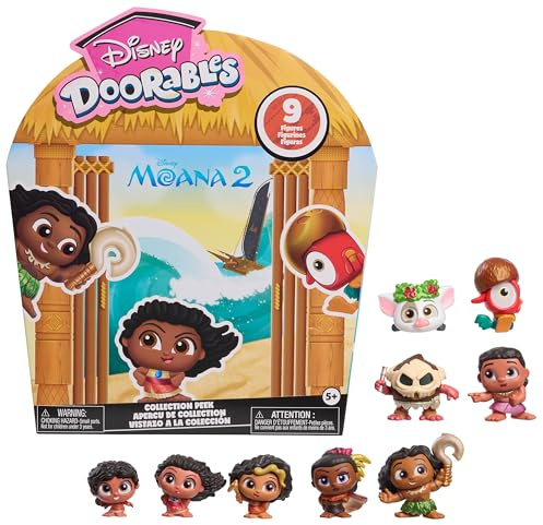 Disney Doorables Vaiana 2, Sammelfiguren, 9 Exklusive Figuren, Kinderspielzeug ab 5 Jahren, Disneyfans, Just Play