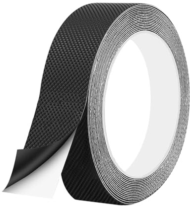 Rubber Grip Tape Non Slip Tape Enhanced Textured Strong Adhesive Anti-Slip Waterproof Cushion Pad Friction for Tools Handles Gadgets DIY Projects(Black, 2.5CM x 5M)
