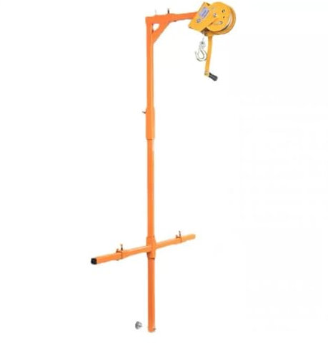 TIEOAXFT Gru di Sollevamento Manuale in Acciaio Inossidabile da 1200 libbre, Installazione Esterna, Pieghevole, argano Manuale autobloccante, condizionatore d'Aria