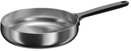 Berghoff Home Edelstahl Pfanne 24cm – ohne PFAS – Universalpfanne für alle Herdarten – Pfanne Induktion geeignet – Bratpfanne schwarz - frying pan