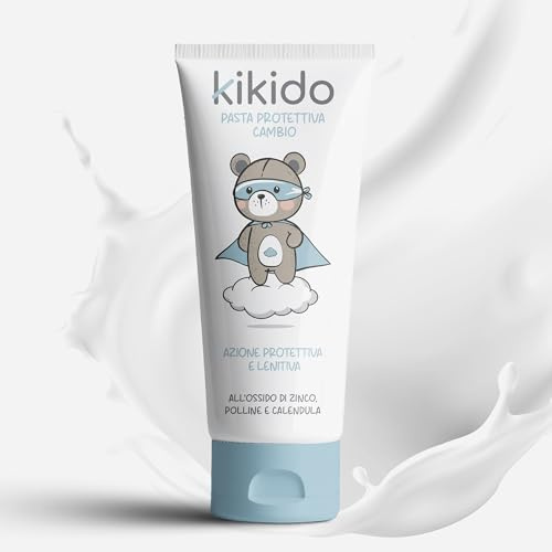 Kikido Blöjsalva med Zinkoxid - Regenererande och Lugnande Kräm för Blöjbyte med Ringblomma och Olivolja - 100 ml