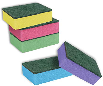 York – Schwamm Küche – Universalstein Topfreiniger - Auto Schwamm Scheibe – Topfschwamm, Putzschwamm – Spülschwamm, Küchenschwamm - 10 Stück, York_030030, Multicolor, 10 Stück (1er Pack)